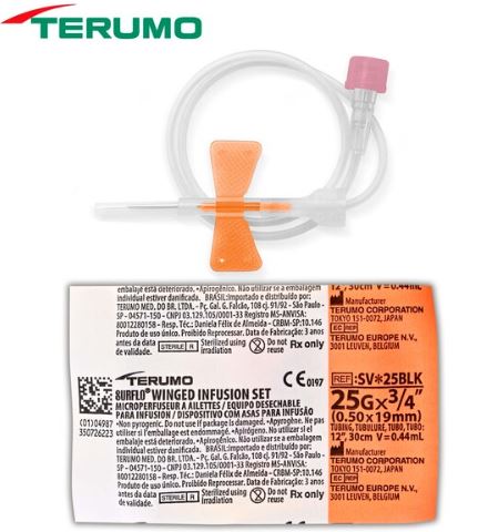 MARIPOSA 25G NARANJA TERUMO C/1