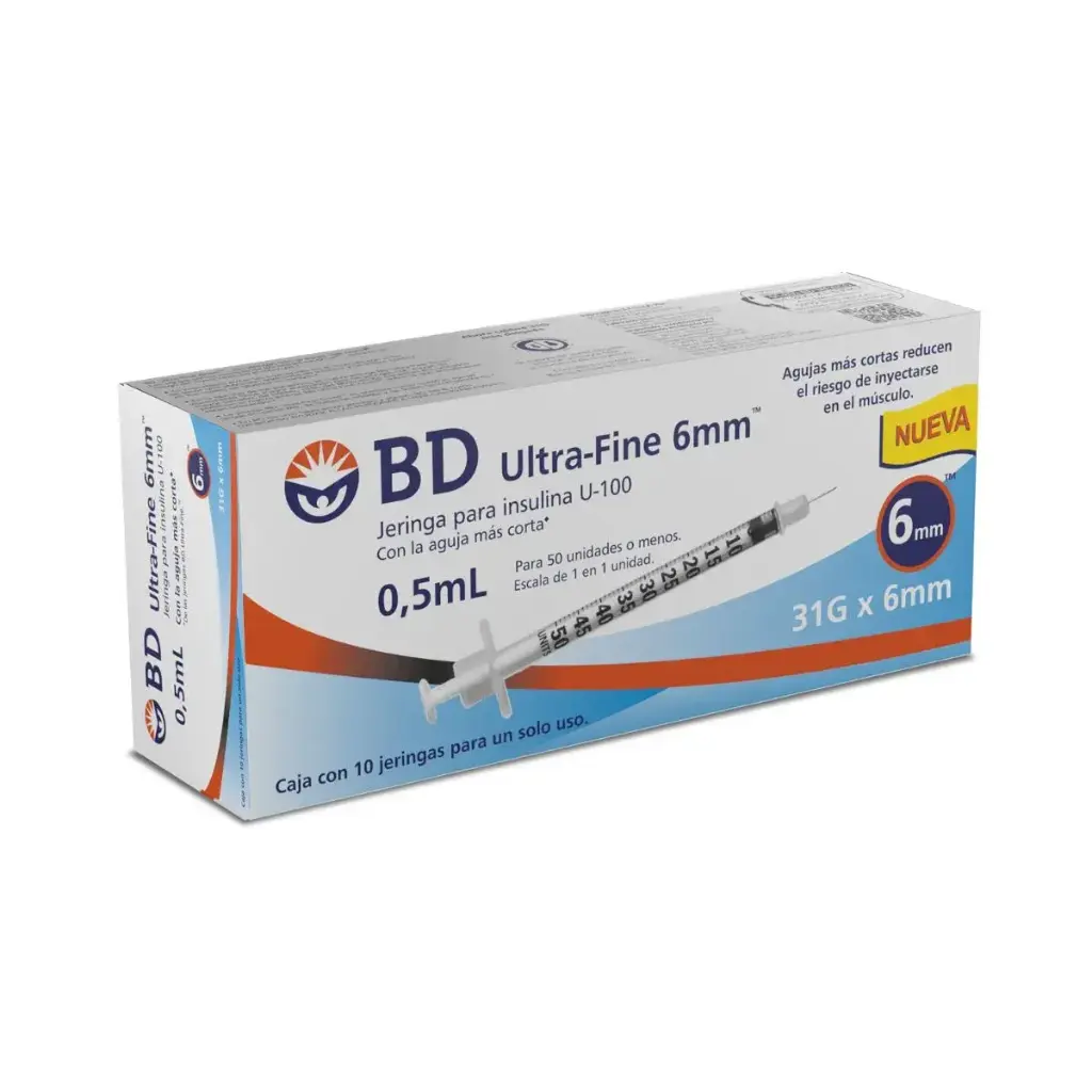 JERINGA DESECHABLE BDU-FINEIN 0.5ML 31GX6MM CON 10