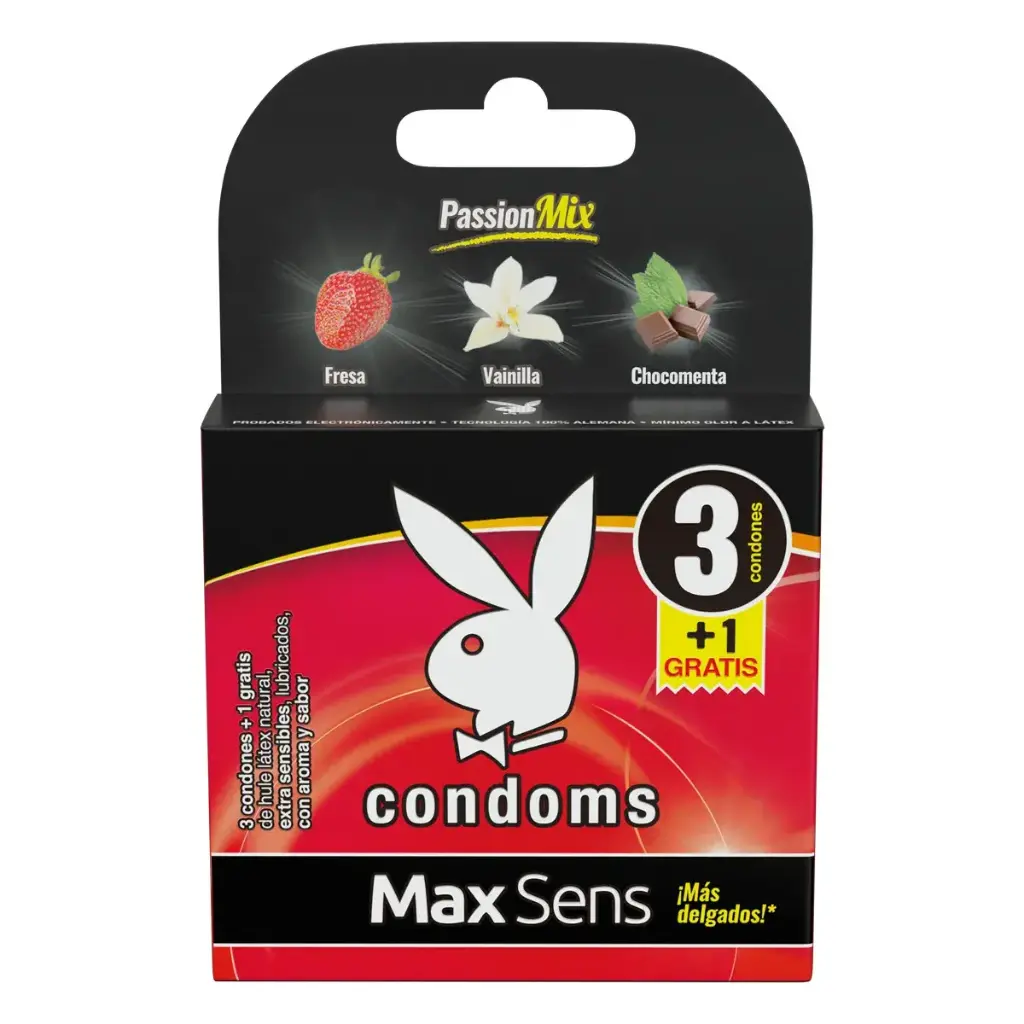 PRESERVATIVO PLAYBOY PASSION MIX CON 3