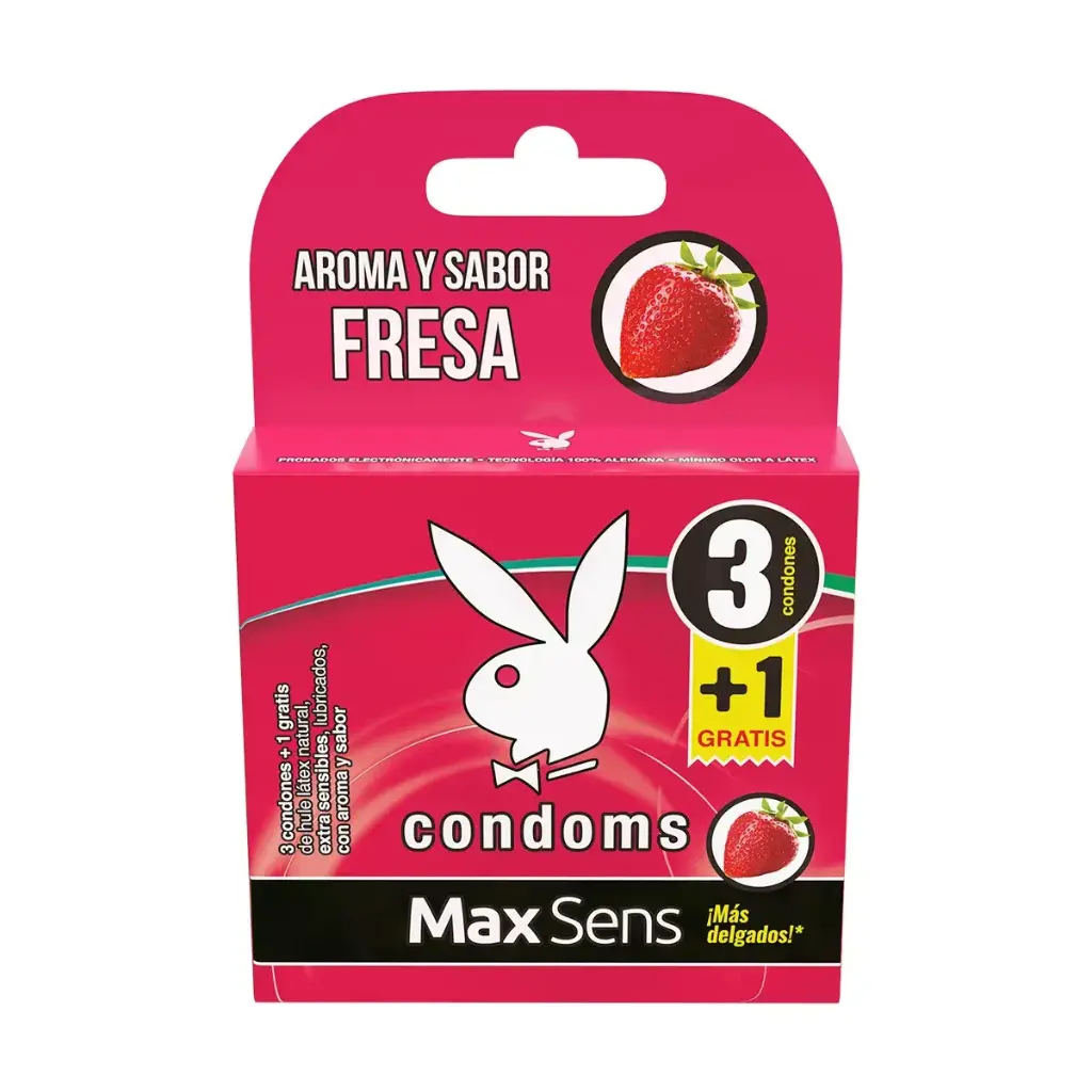 PRESERV PLAYBOY MAX SENS FRESA CON 3
