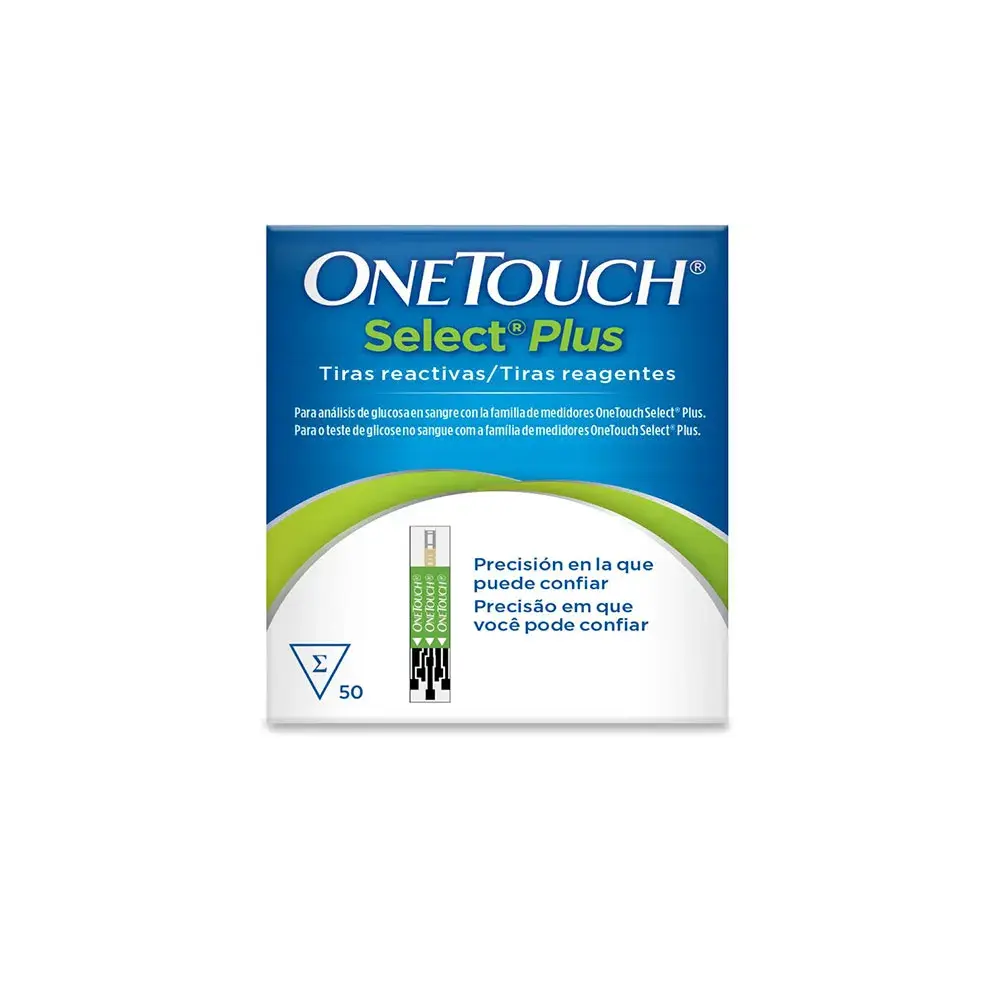 ONE TOUCH SELEC PLUS TIRAS REAC CON 50