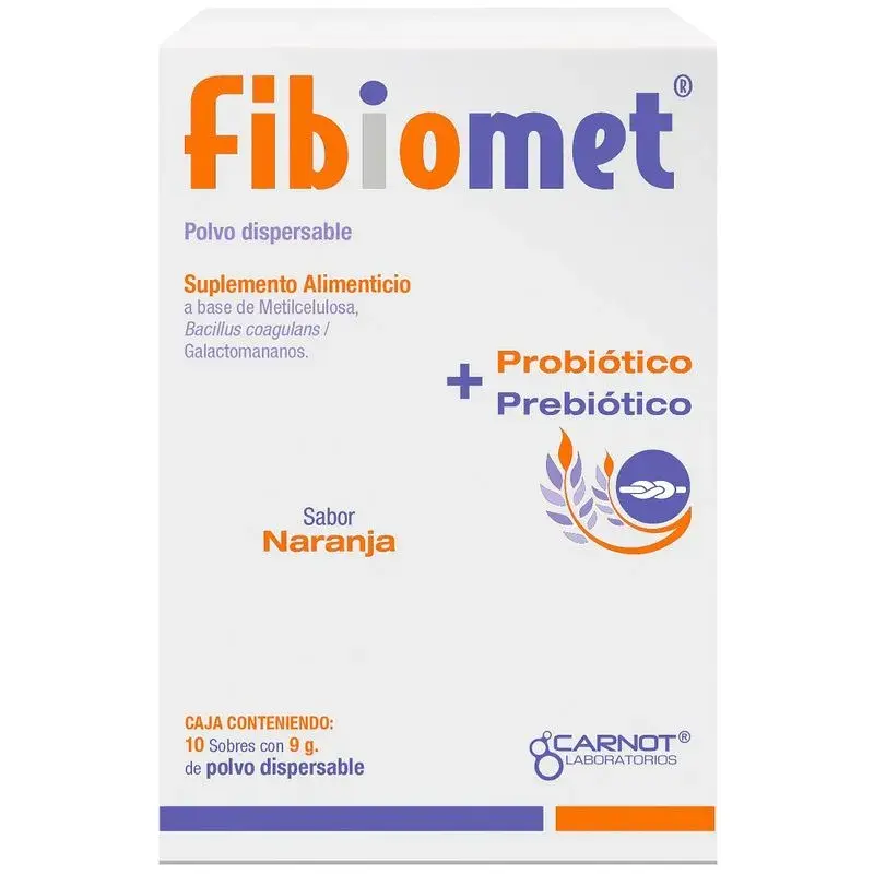 FIBIOMET SUPLEMENTO ALIMENTICIO NARANJA 9G SOBRES CON 10