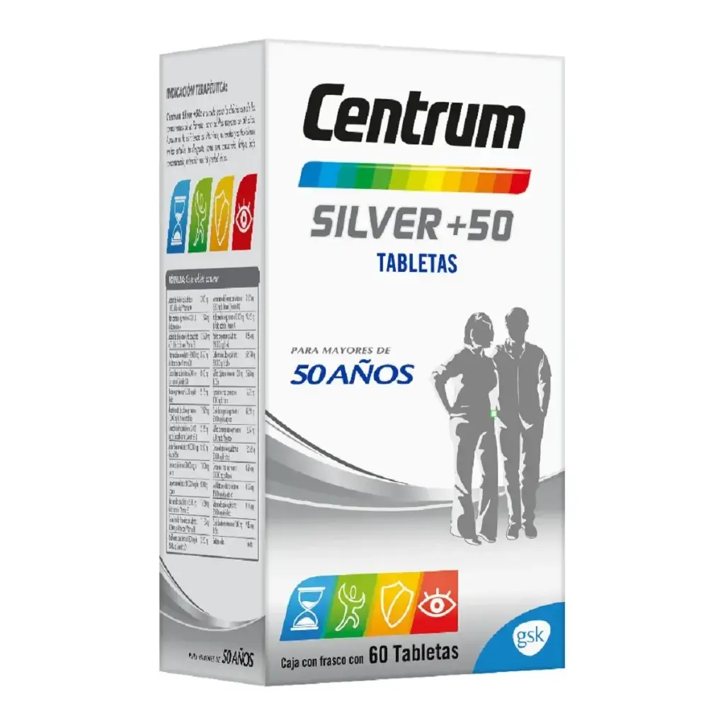 CENTRUM SILVER +50 TABLETAS CON 60
