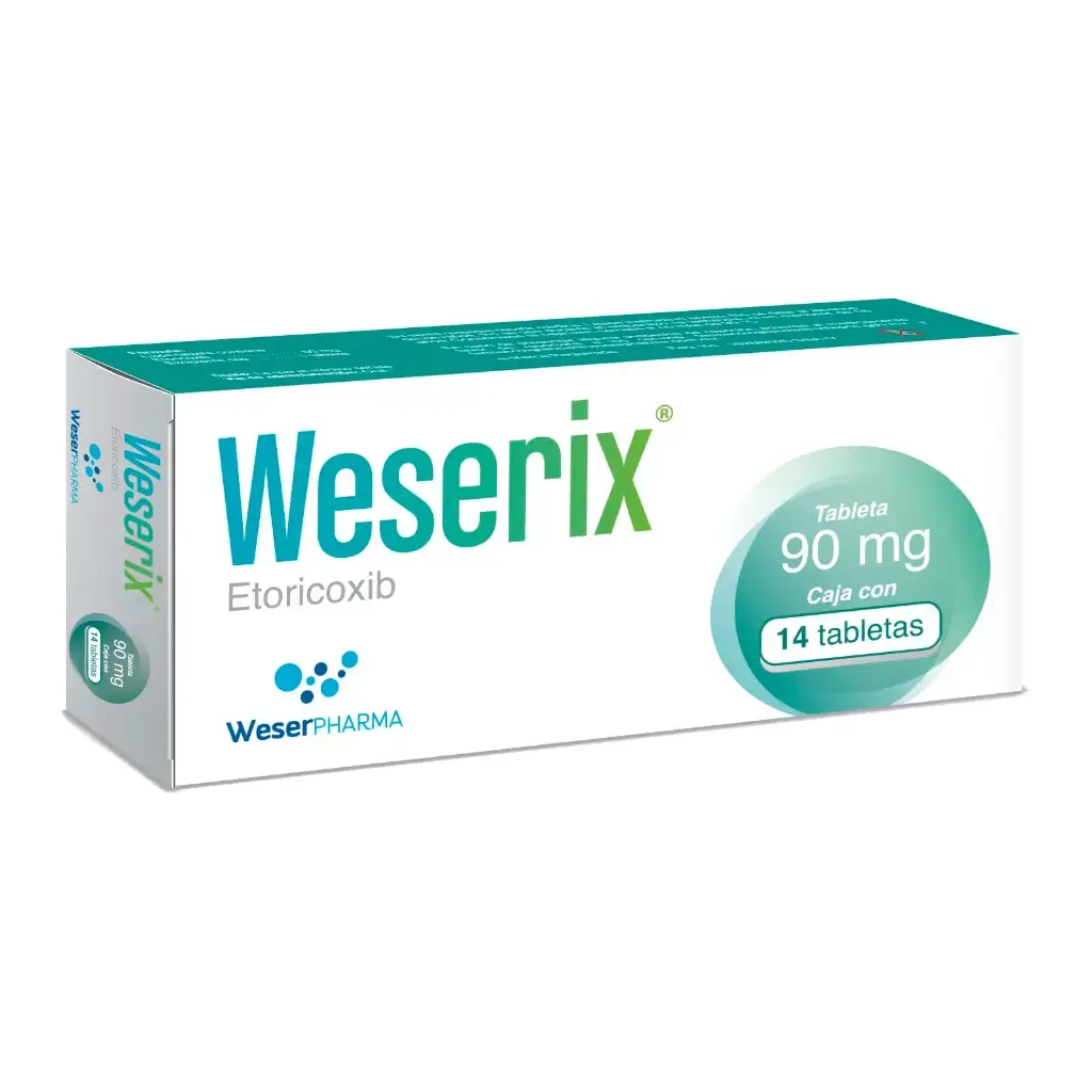 WESERIX 90MG TABLETAS CON 14