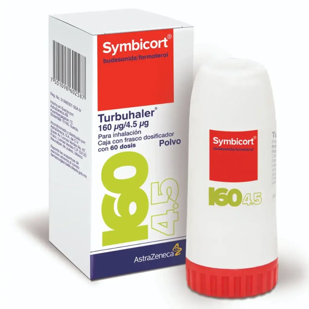SYMBICORT 160/4.5MCG POLVO CON 60 DOSIS