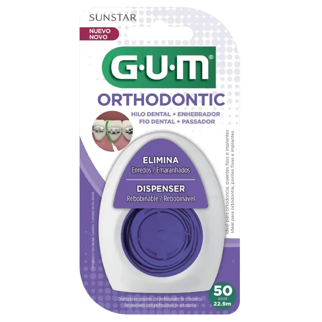 HILO GUM DENTAL ORTHODONTIC FLOSS 22.9MTS