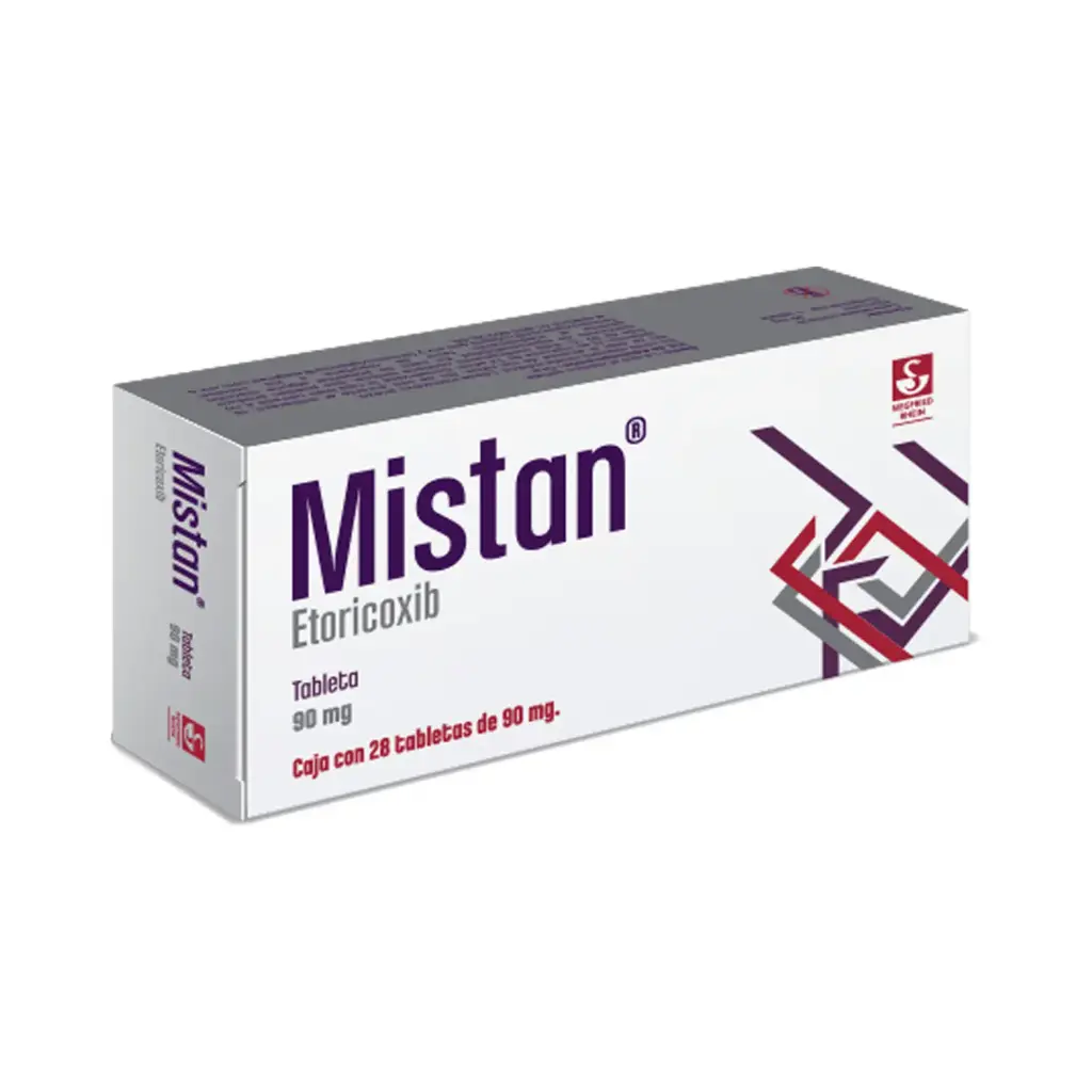 MISTAN 90 MG - CAJA CON 28 TABLETAS (ETORICOXIB)