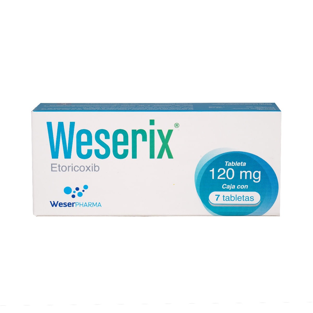 WESERIX 120MG TABLETAS CON 7