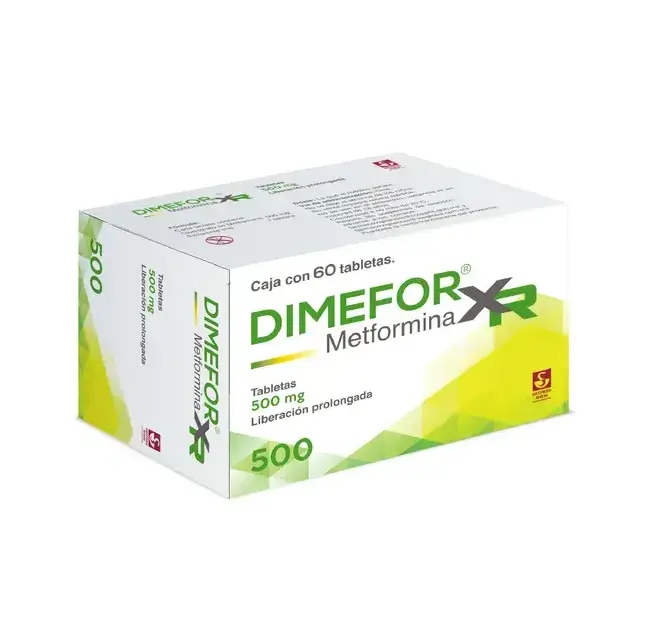 DIMEFOR XR 500MG TABLETAS LP CON 60