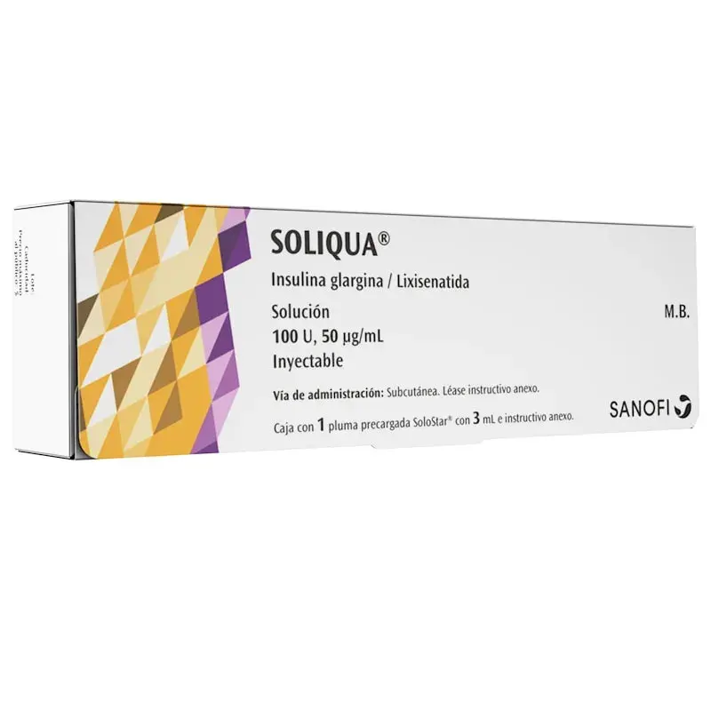 SOLIQUA 100U INY 50MCG/3ML CON 1