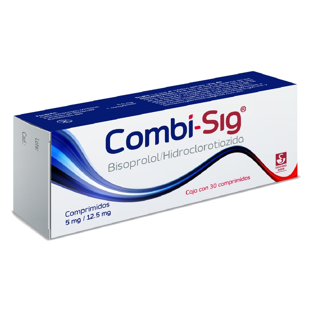 COMBI-SIG 5MG / 12.5 MG - CAJA CON 30 COMPRIMIDOS (BISOPROLOL E HIDROCLOROTIAZIDA)