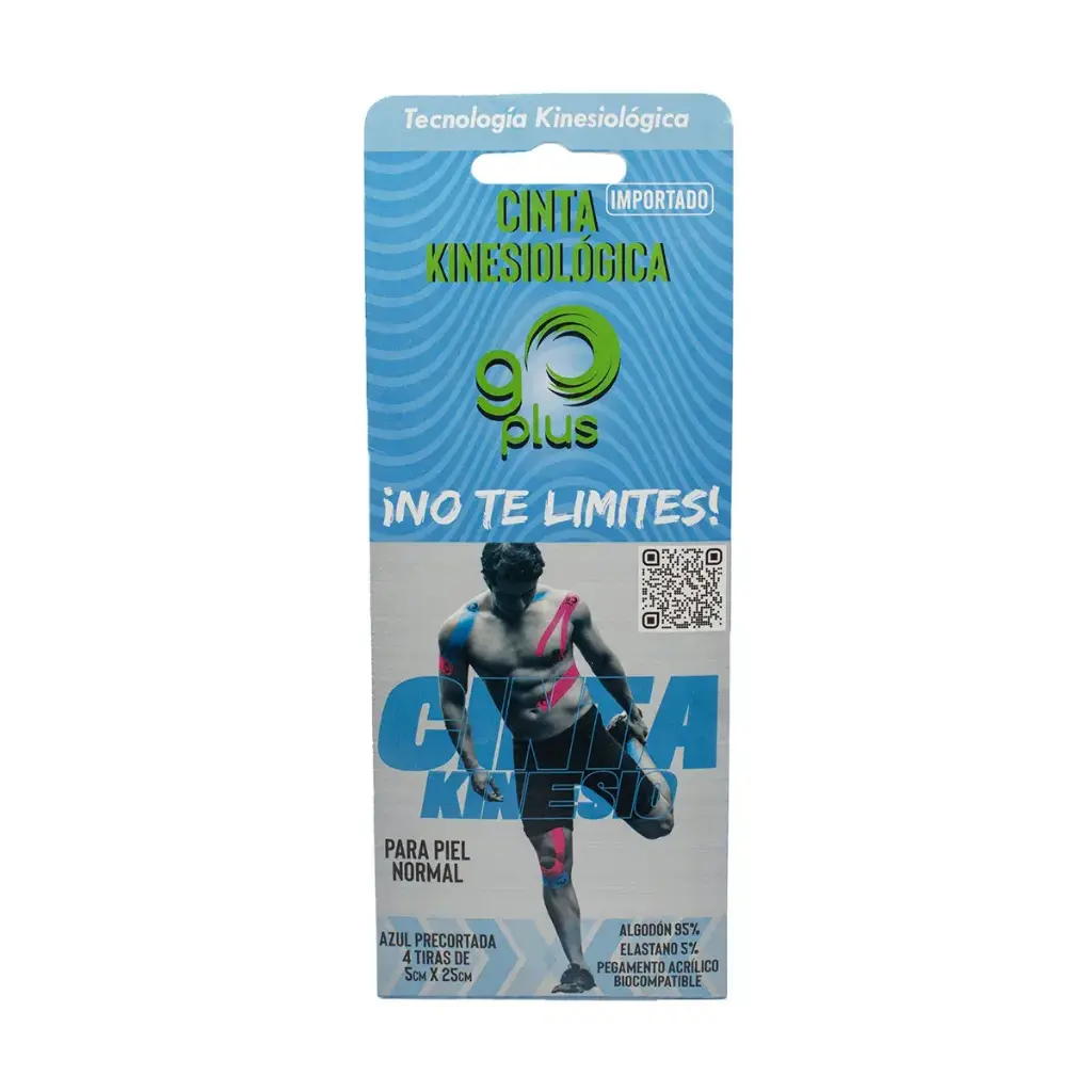 CINTA KINESI GO PLUS AZUL 4 TIRAS