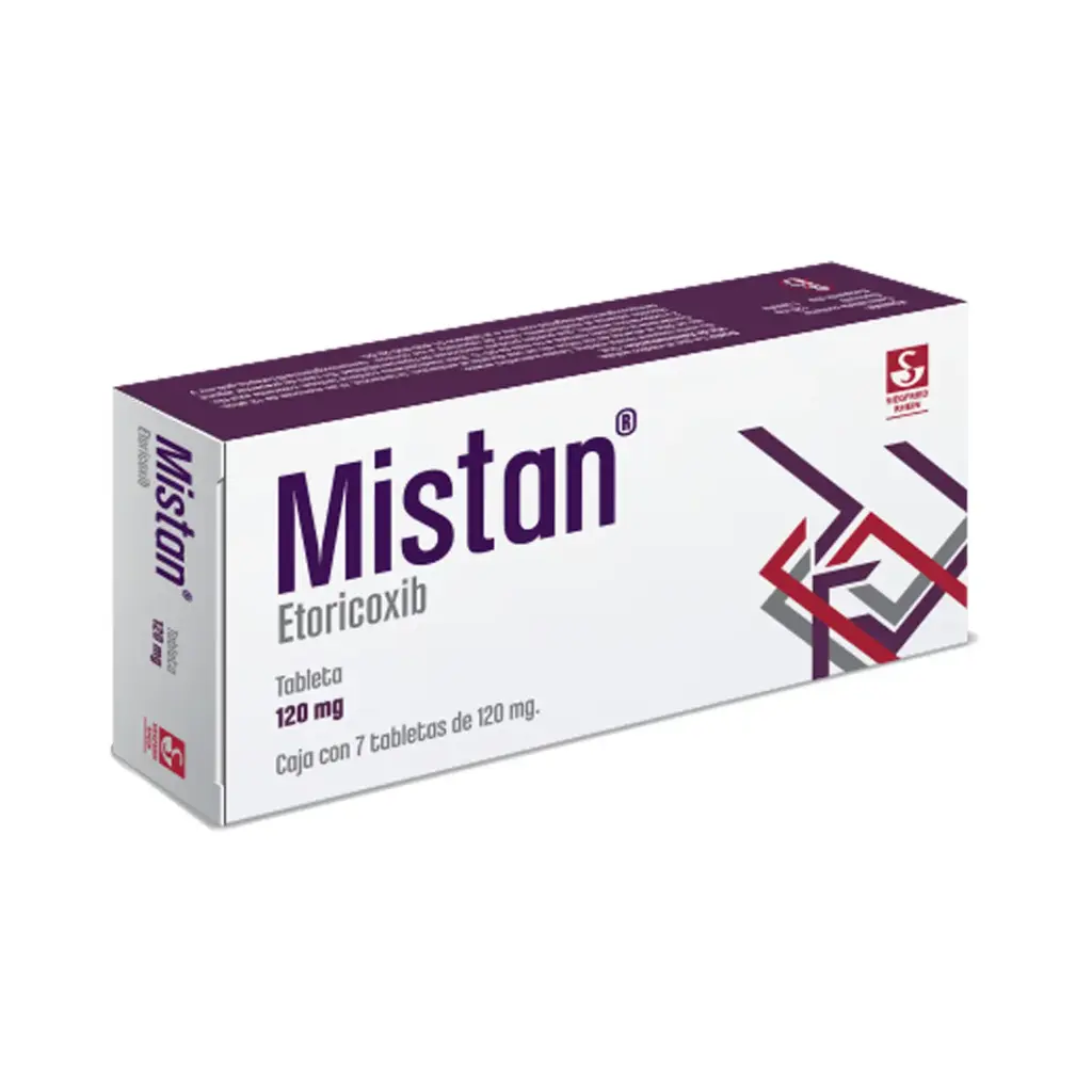 MISTAN 120 MG - CAJA CON 7 TABLETAS (ETORICOXIB)