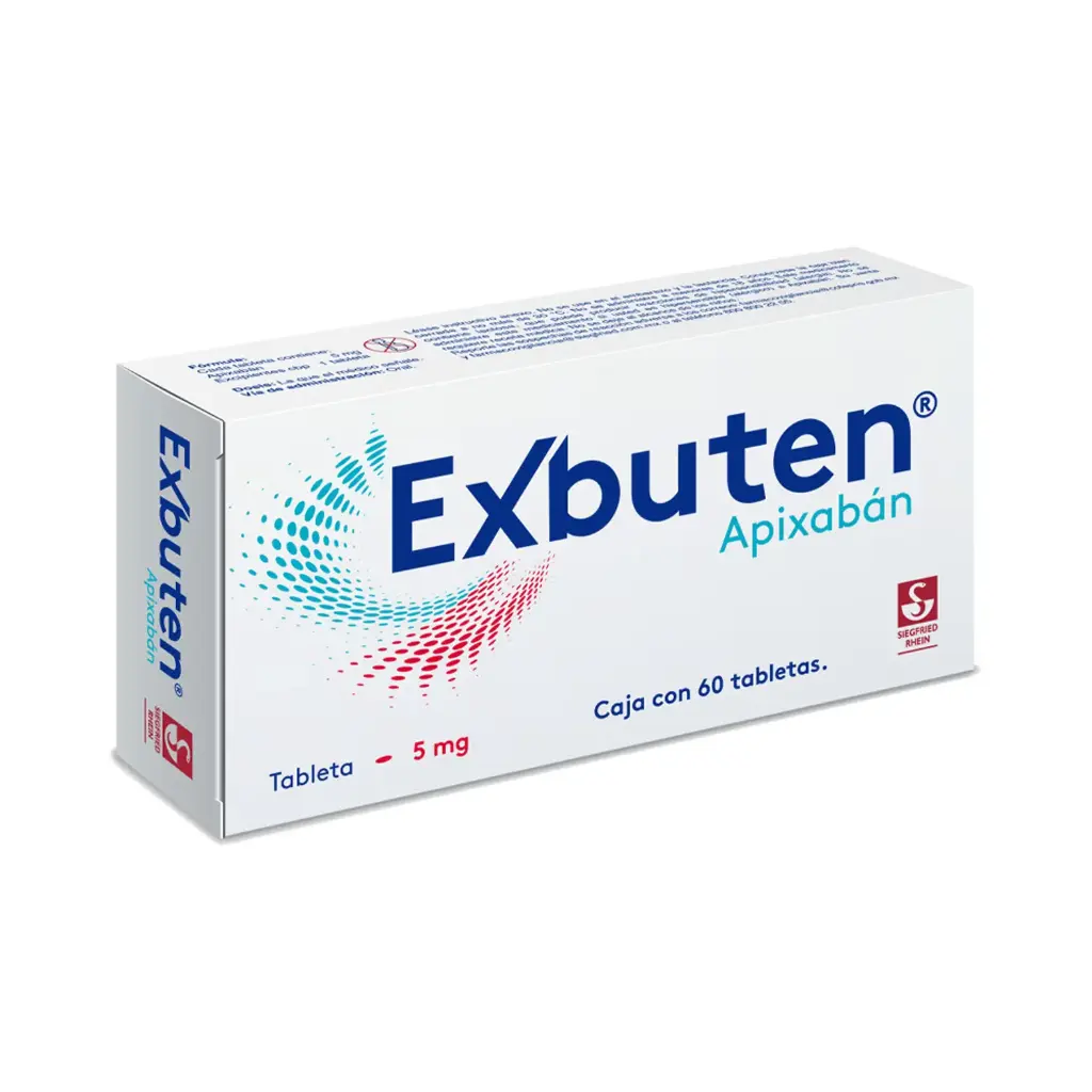 EXBUTEN 5 MG - CAJA CON 60 TABLETAS (APIXABAN)
