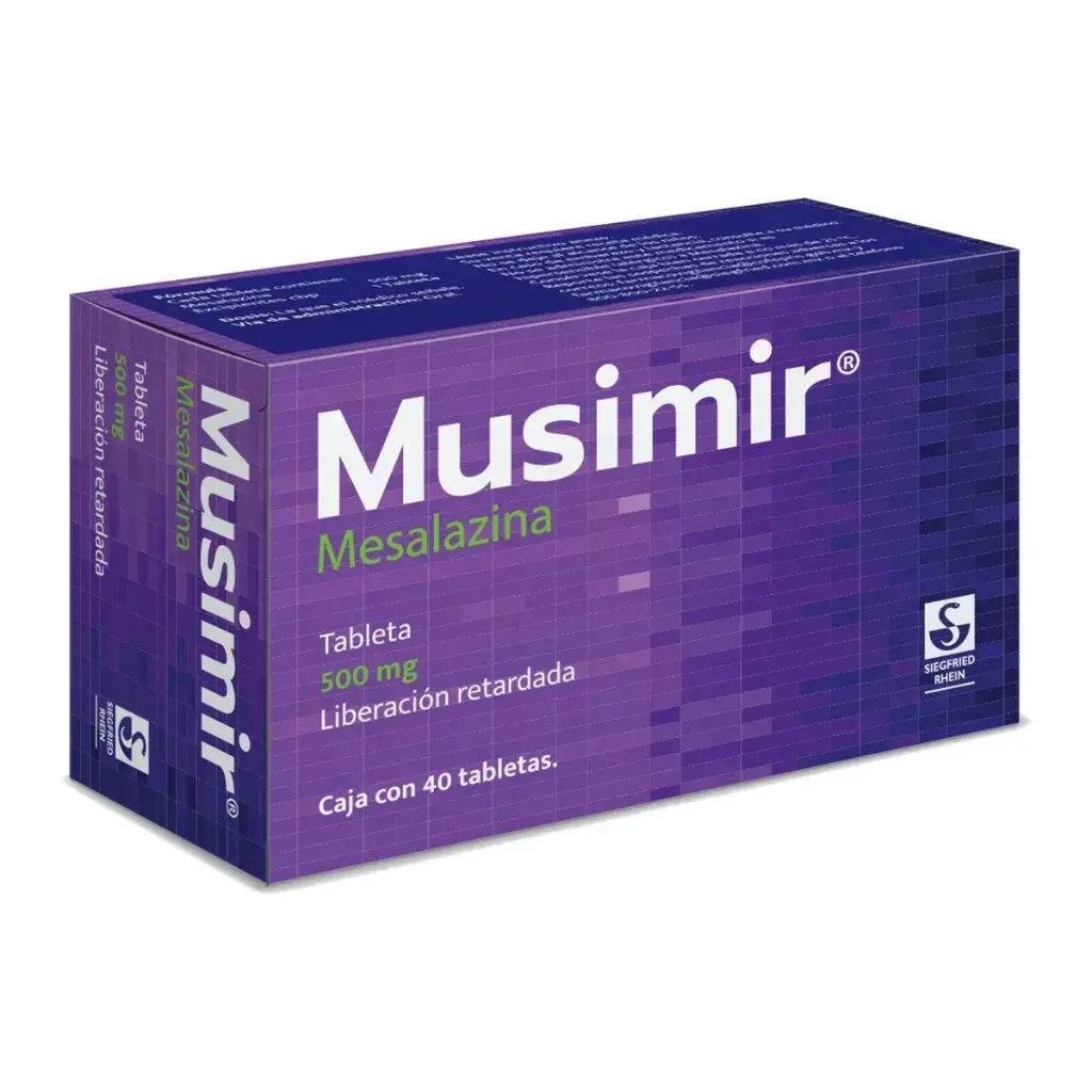 MUSIMIR 500 MG - CAJA CON 40 TABLETAS (MESALAZINA)