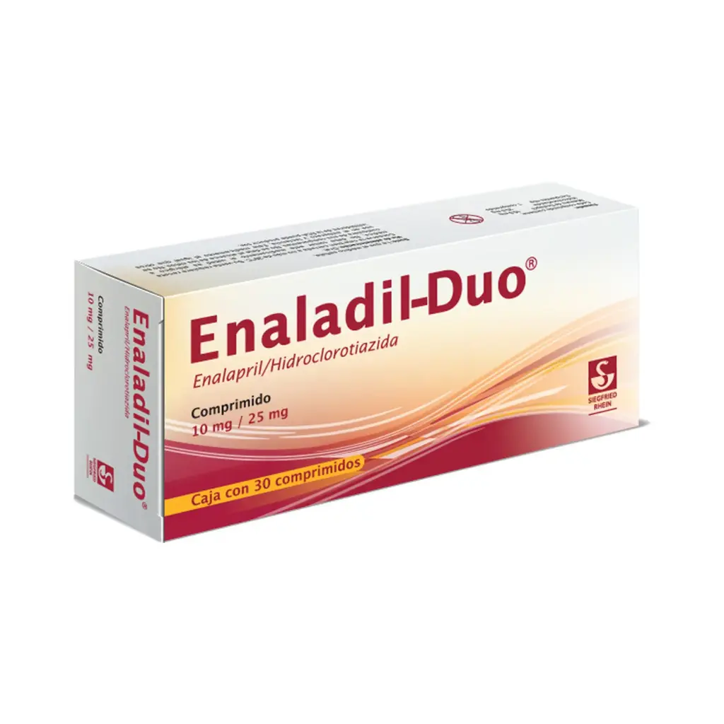ENALADIL DUO 10 MG / 25 MG - CAJA CON 30 COMPRIMIDOS (ENALAPRIL Y HIDROCLOROTIAZIDA)