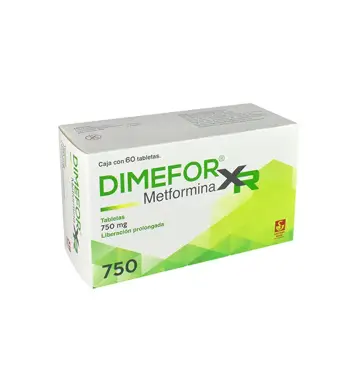 DIMEFOR XR 750MG TABLETAS LP CON 60