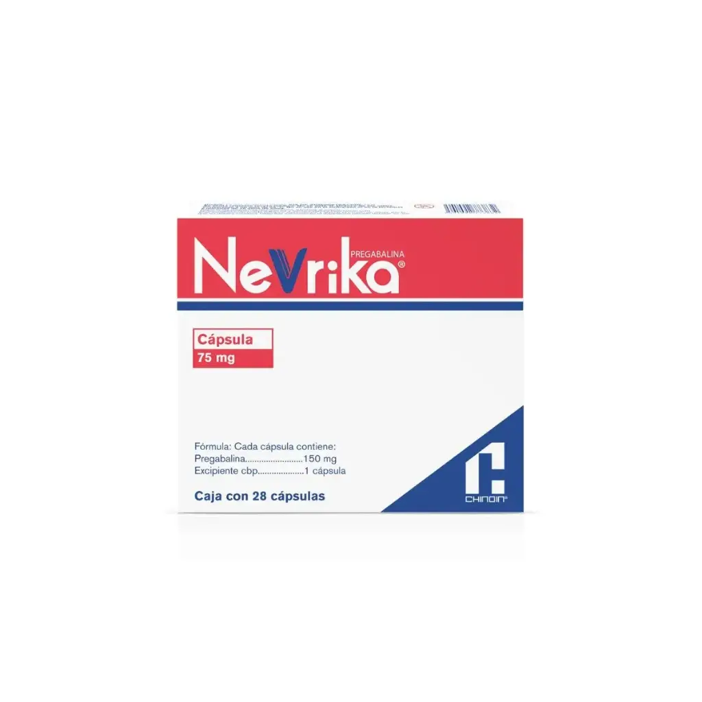 NEVRIKA 75MG CAPSULAS CON 28