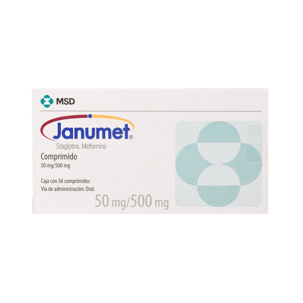 JANUMET 50/500MG COMPRIMIDOS CON 56