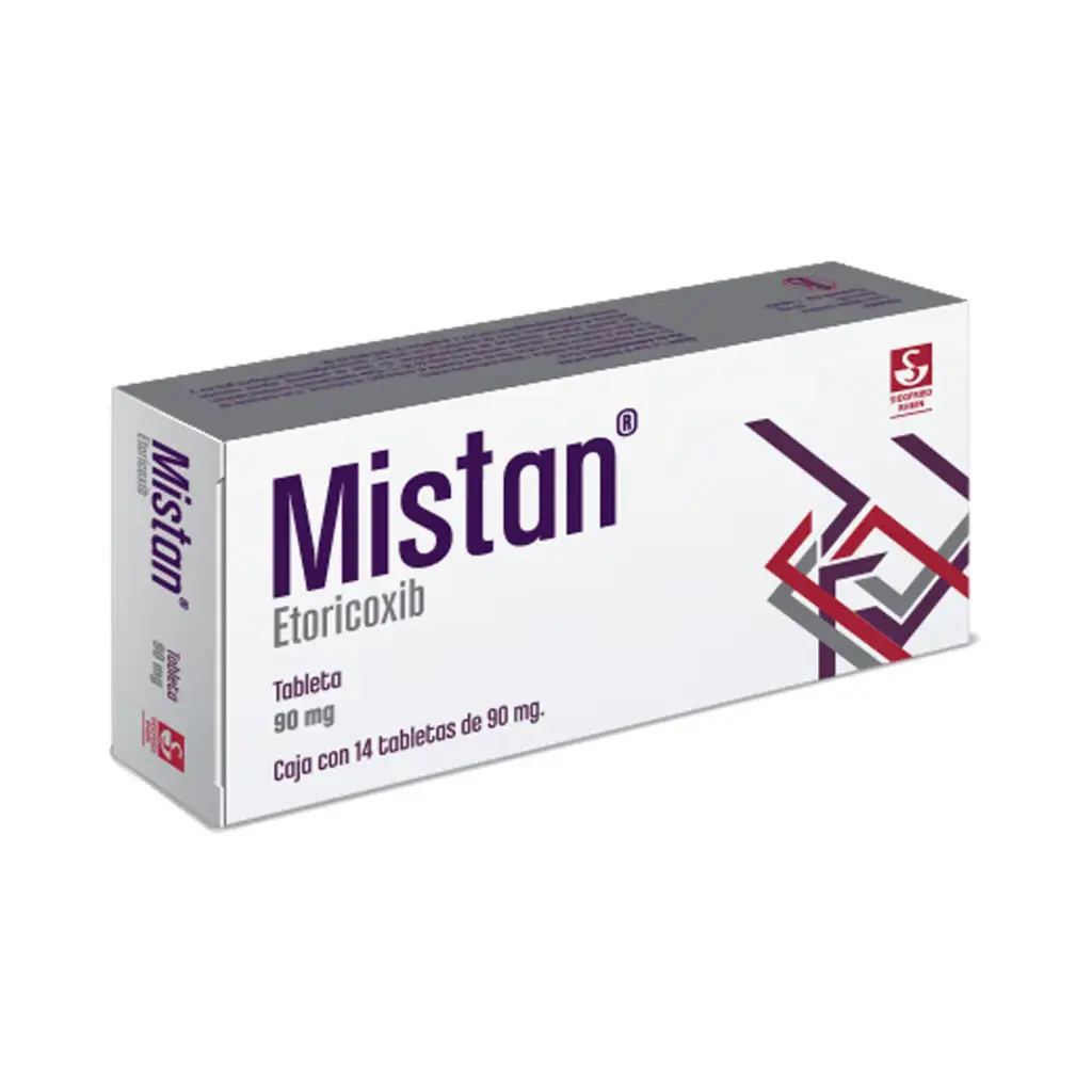MISTAN 90 MG - CAJA CON 14 TABLETAS (ETORICOXIB)