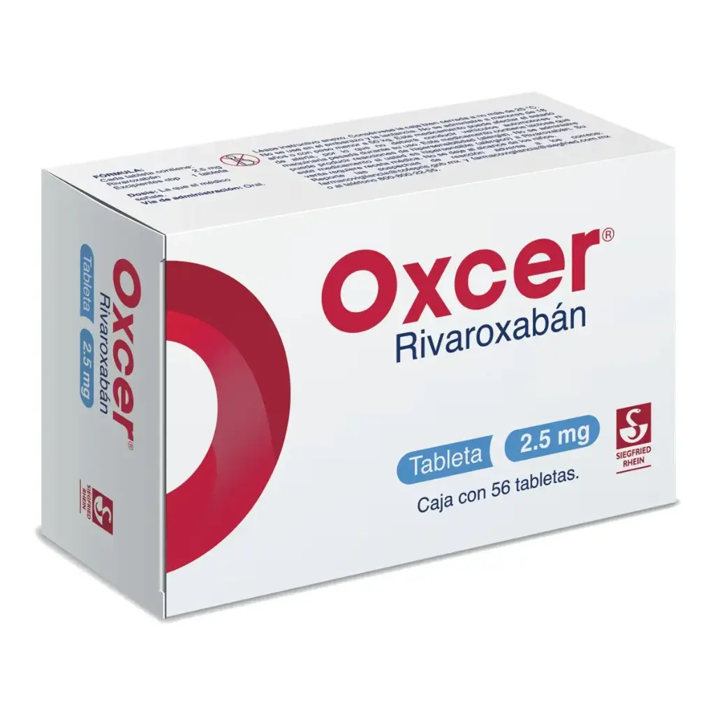 OXCER 2.5 MG - CAJA CON 56 TABLETAS (RIVAROXABÁN)