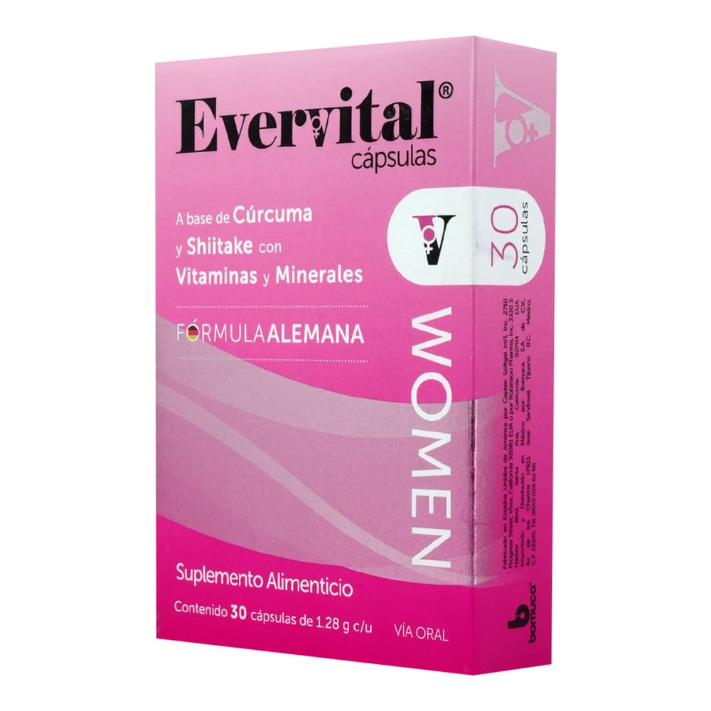 EVERVITAL WOMEN SUPLEMENTO ALIMENTICIO CAPSULAS CON 30