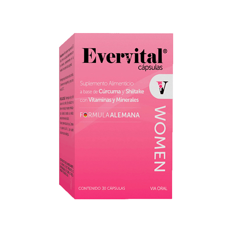 EVERVITAL WOMEN SUPLEMENTO ALIMENTICIO CAPSULAS CON 30