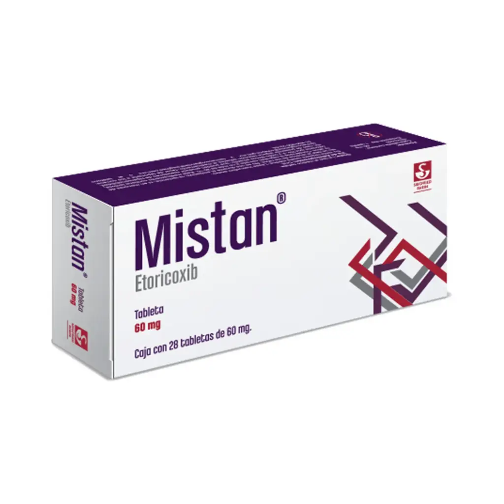 MISTAN 60 MG - CAJA CON 28 TABLETAS (ETORICOXIB)