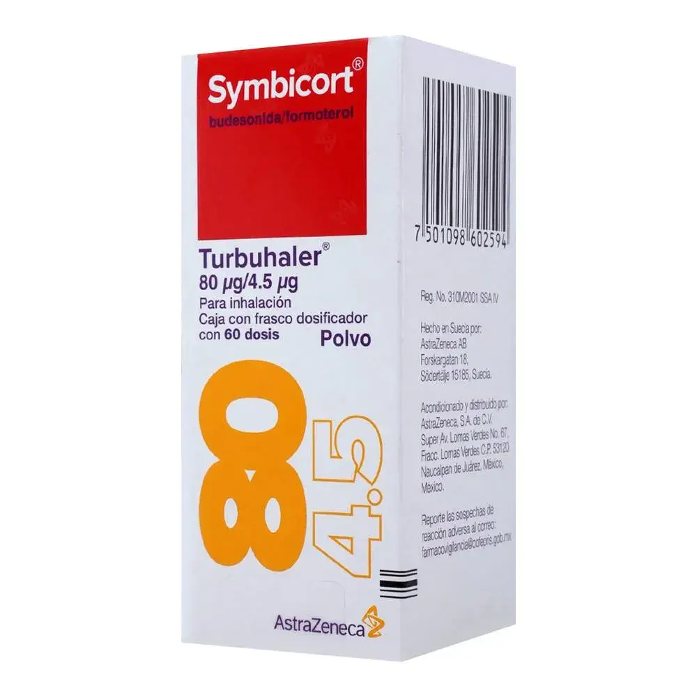 SYMBICORT 80/4.5MCG POLVO CON 60 DOSIS