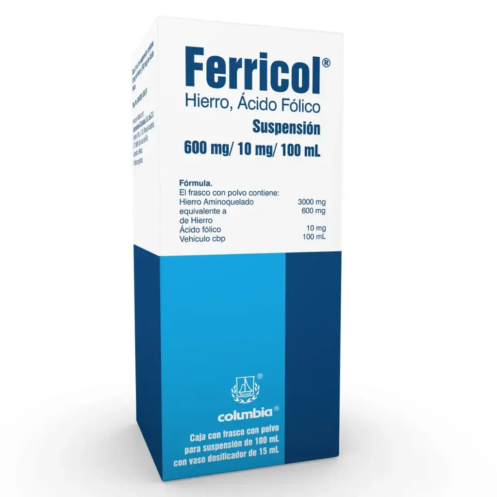 FERRICOL 600/10MG SUSPENSION 100ML