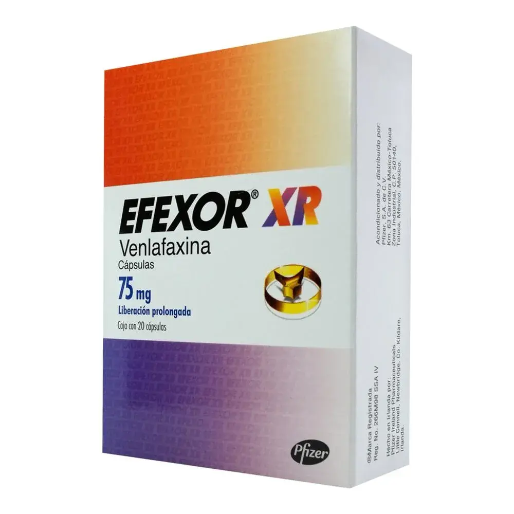 EFEXOR XR 75MG CAPSULAS LP CON 20