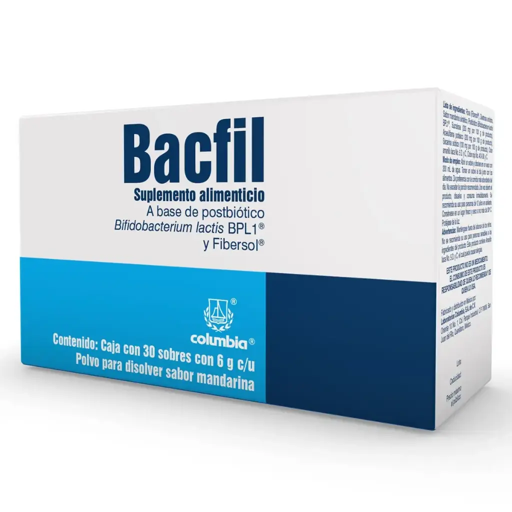 BACFIL SUPLEMENTO ALIMENTICIO MDNA 6G SOBRES CON 30