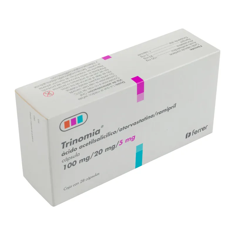 TRINOMIA 100/20/5MG CAPSULAS CON 28