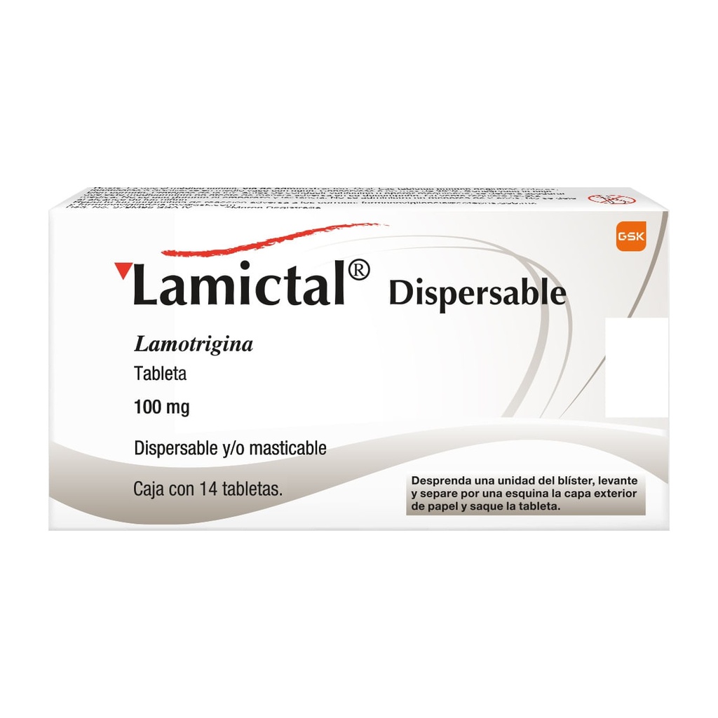 LAMICTAL DISPER 100MG TABLETAS CON 14