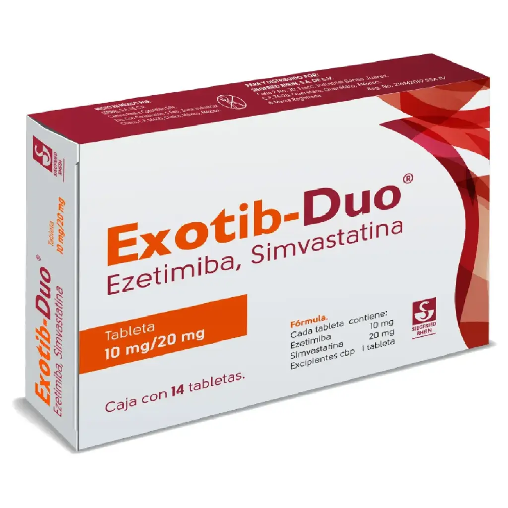 EXOTIB-DUO 10/20MG TABLETAS CON 14