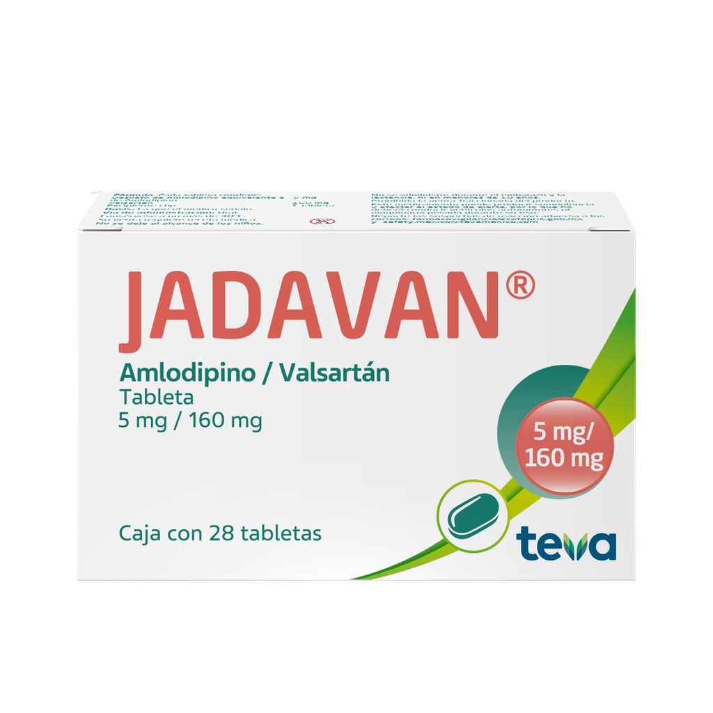 JADAVAN 5/160MG TABLETAS CON 28