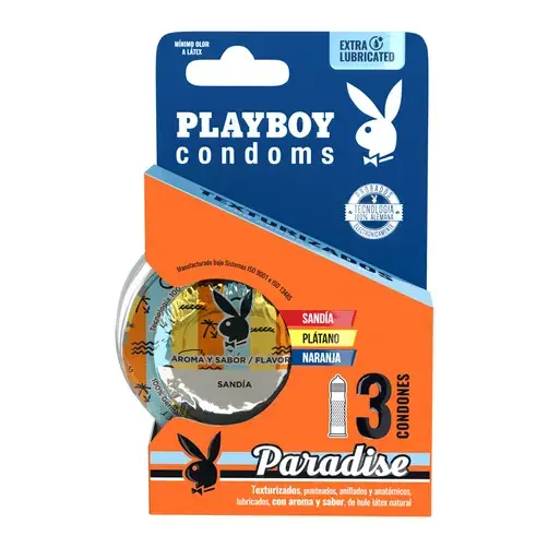 CONDONES PLAYBOY PARADISE TEX CON 3