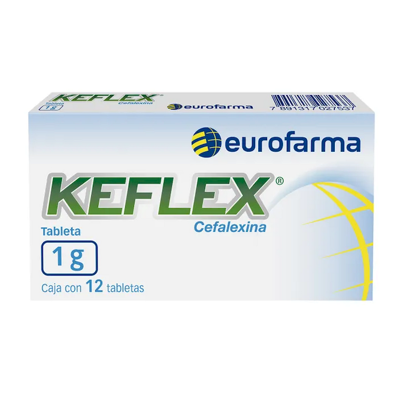KEFLEX 1G TABLETAS CON 12