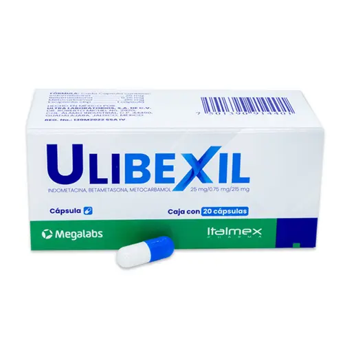 ULIBEXIL 25/.75/215 MG CAPSULAS CON 20