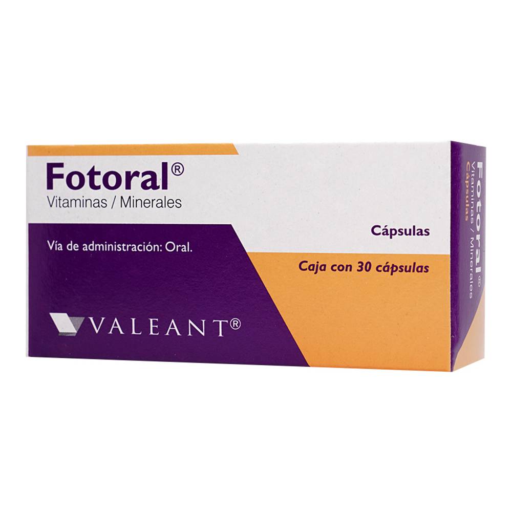 FOTORAL 250/7.5MG CAPSULAS CON 30