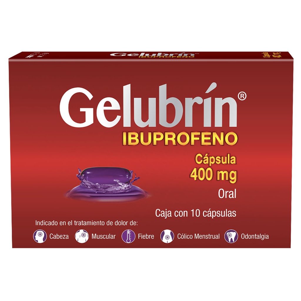 GELUBRIN 400MG CAPSULAS CON 10 (GI)