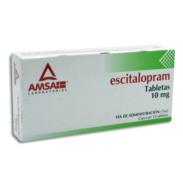 ESCITALOPRAM AMSA 10MG TABLETAS CON 14 (GI)