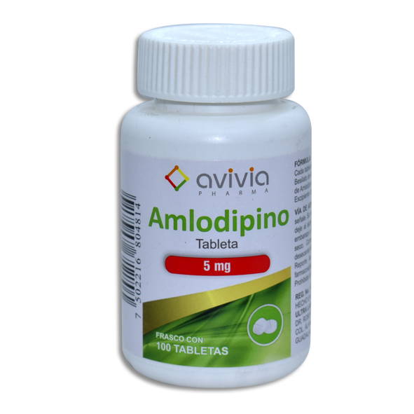 AMLODIPINO AVIVIA 5MG TABLETAS CON 100 (GI)