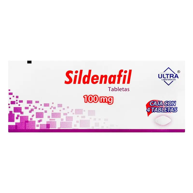 SILDENAFIL ULTRA 100MG TABLETAS CON 4 (GI)