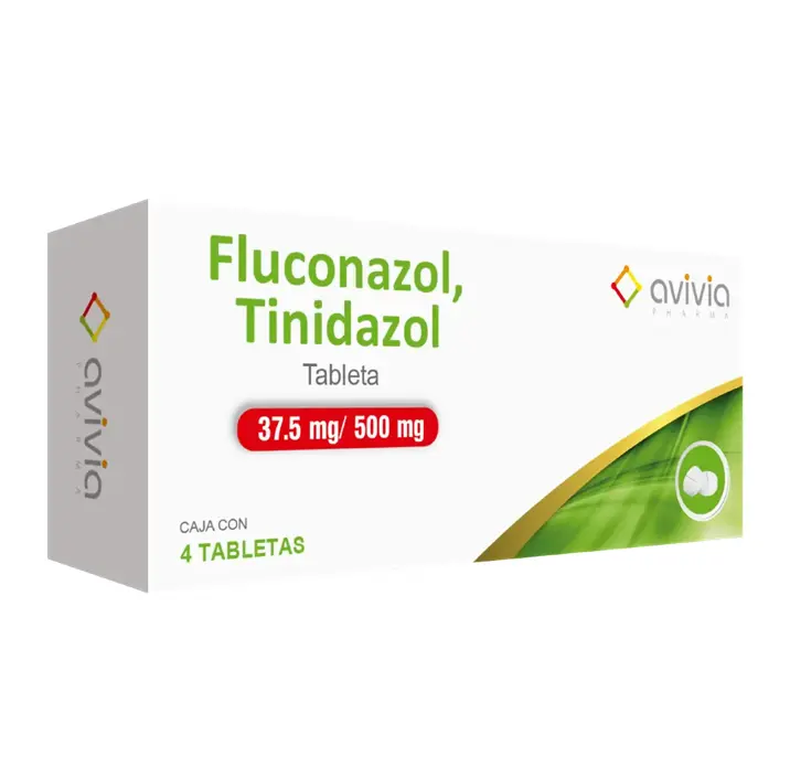 FLUCO/TINIDAZ AVIVIA 37.5/500MG TABLETAS CON 4 (GI)