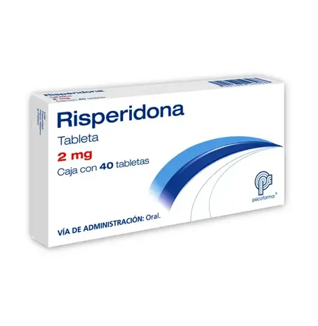 RISPERIDONA PSICOFARMA 2MG TABLETAS CON 40 (GI)