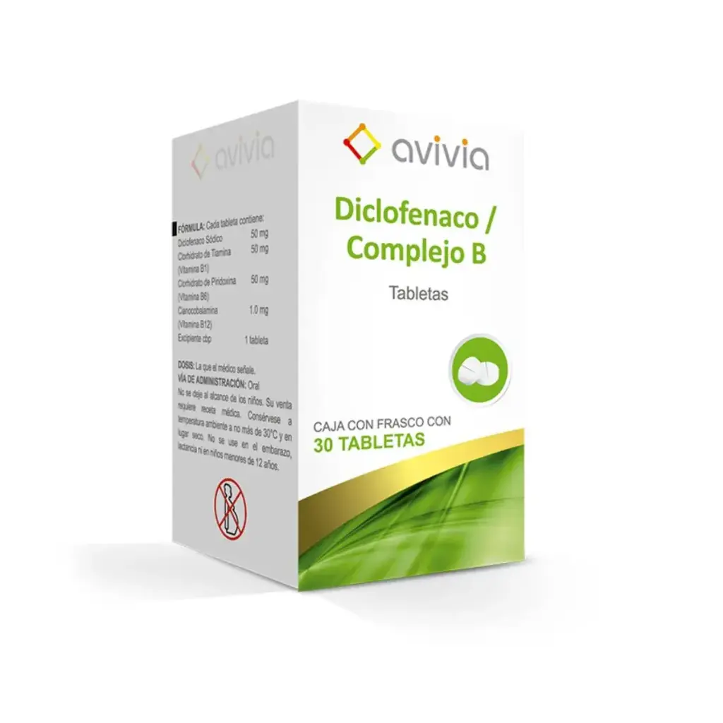 DICLOFENACO/COMPLEJO B AVIVIA TABLETAS CON 30 (GI)