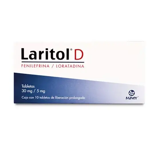LARITOL D 30/5MG TABLETAS LP CON 10 (GI)
