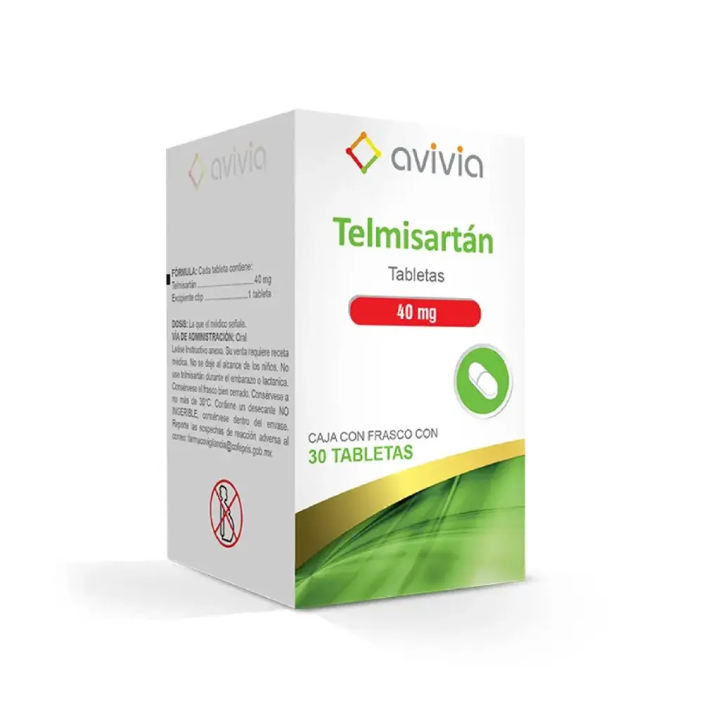 TELMISARTAN AVIVIA 40MG TABLETAS CON 30 (GI)