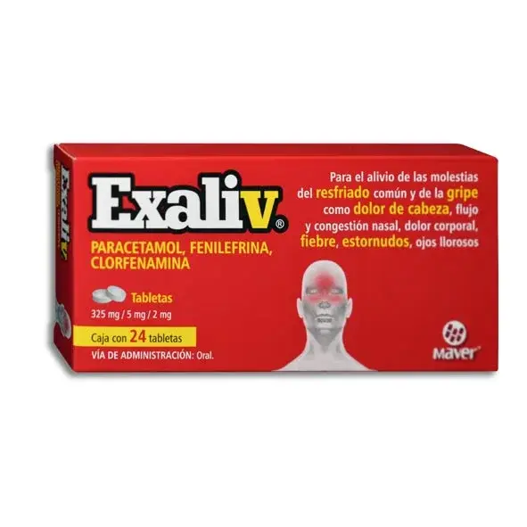 EXALIV 325/5/2MG TABLETAS CON 24 (GI)